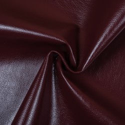 Ткань Дерматин (Кожзам) для мебели, цвет Бордовый (на отрез)  в Ноябрьске