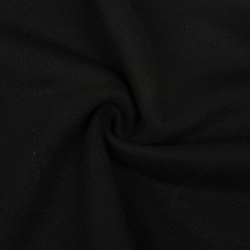 Ткань Футер 3-х нитка, Петля, цвет Черный (на отрез)  в Ноябрьске