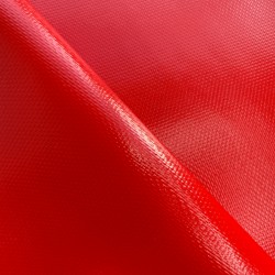 Ткань ПВХ 600 гр/м2 плотная, Красный (Ширина 150см), на отрез  в Ноябрьске