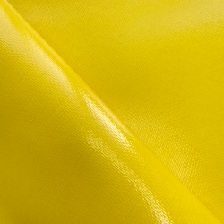 Ткань ПВХ 600 гр/м2 плотная, Жёлтый (Ширина 150см), на отрез  в Ноябрьске