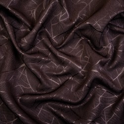 Ткань Блэкаут для штор &quot;Ледовое тиснение цвет Темно-Коричневый&quot; (на отрез)  в Ноябрьске