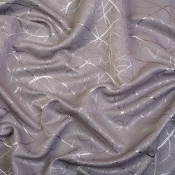 Ткань Блэкаут для штор светозатемняющая 75% &quot;Ледовое тиснение цвет Серый&quot; (на отрез)  в Ноябрьске