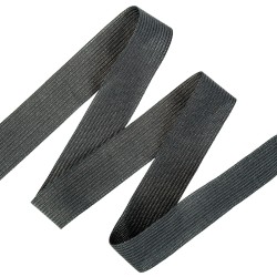 Окантовочная лента-бейка, цвет Чёрный 22мм (на отрез)  в Ноябрьске