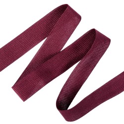Окантовочная лента-бейка, цвет Бордовый 22мм (на отрез)  в Ноябрьске