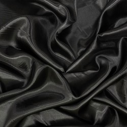 Ткань Атлас-сатин, цвет Черный (на отрез)  в Ноябрьске