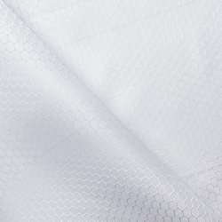 Ткань Оксфорд 300D PU Рип-Стоп СОТЫ, цвет Белый (на отрез)  в Ноябрьске