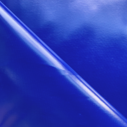 Ткань ПВХ 450 гр/м2, Синий (Ширина 160см), на отрез  в Ноябрьске